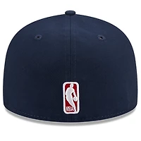 Casquette ajustée 59FIFTY avec logo en pin de chaîne des Washington Wizards New Era pour hommes, bleu marine