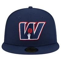 Casquette ajustée New Era 59FIFTY bleu marine des Washington Wizards