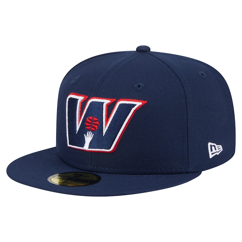 Casquette ajustée New Era 59FIFTY bleu marine des Washington Wizards