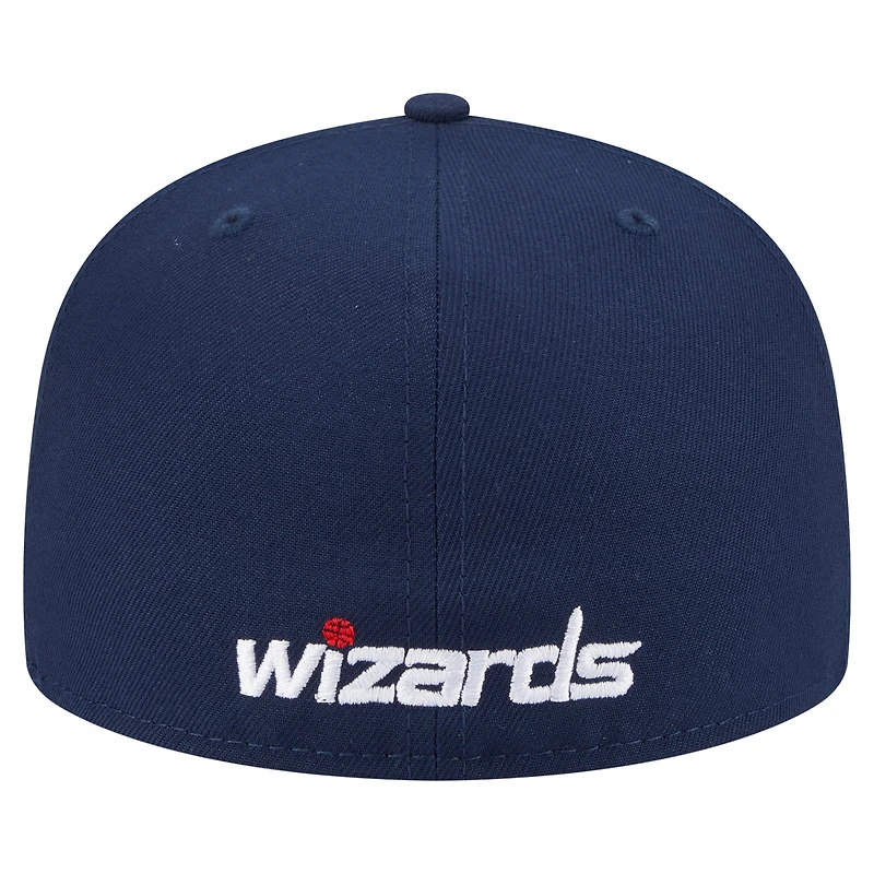 Casquette ajustée New Era 59FIFTY bleu marine des Washington Wizards
