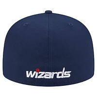 Casquette ajustée New Era 59FIFTY bleu marine des Washington Wizards