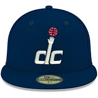 Men's New Era Navy Washington Wizards Official Team Color 59FIFTY Fitted Hat