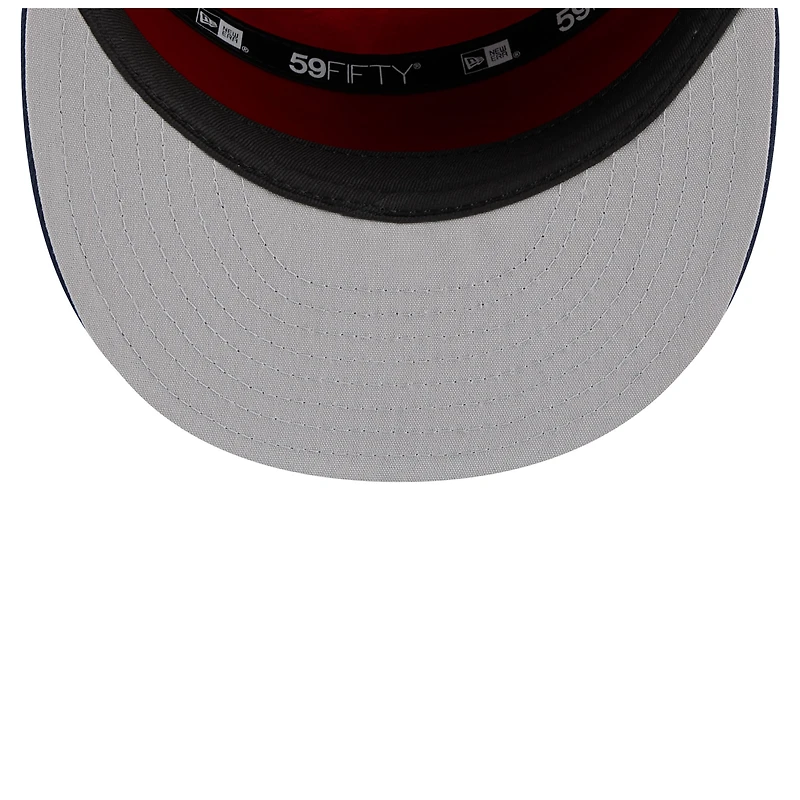 Men's New Era White/Navy Washington Wizards 2025 NBA Tip Off Split Panel 59FIFTY Fitted Hat