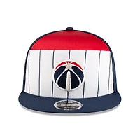 Men's New Era  White/Navy Washington Wizards 2025 NBA Tip Off Split Panel 9FIFTY Snapback Hat
