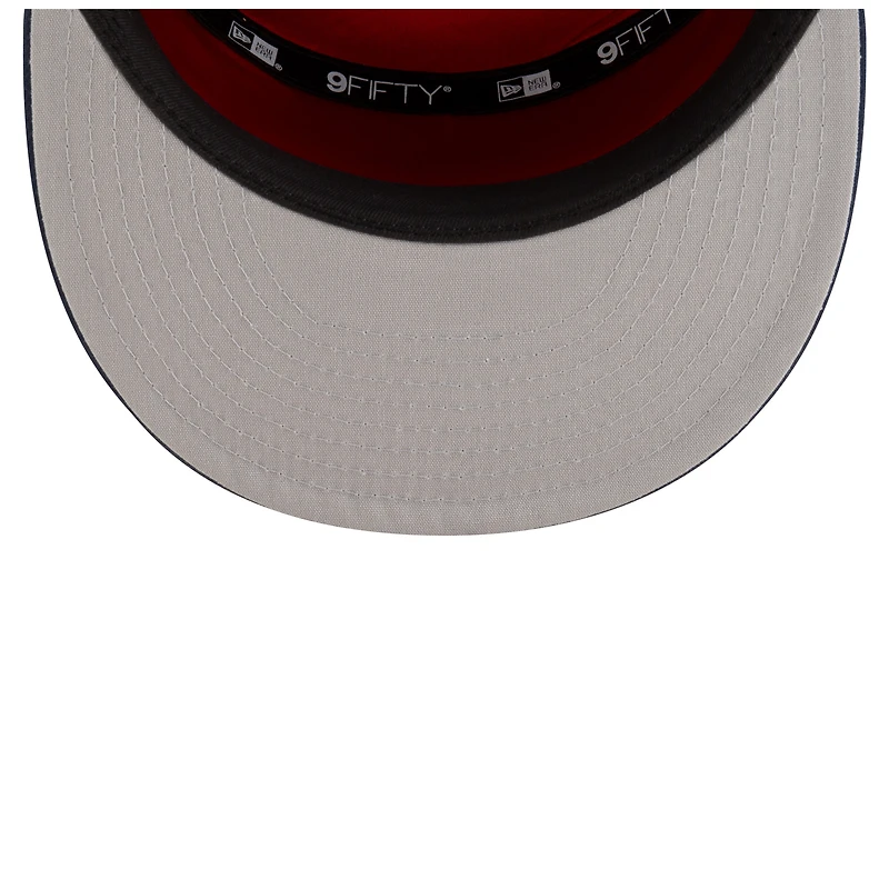 Casquette snapback 9FIFTY blanche/bleu marine pour homme New Era Washington Wizards 2025 NBA Tip Off Split Panel