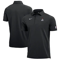 Polo d'entraîneur Nike noir authentique Washington Wizards 2025/26 pour homme, en tissu Dri-FIT.
