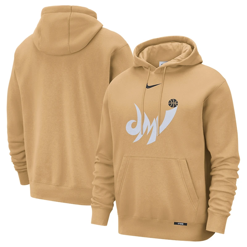 Men's Nike Gold Washington Wizards 2025/26 City Edition Essential Logo Remix Hoodie
