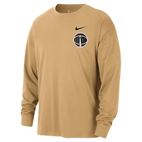 T-shirt à manches longues Nike Gold Washington Wizards 2025/26 City Edition Remix Essential Logo pour homme