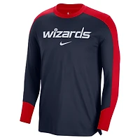 Men's Nike Navy Washington Wizards 2024/25 Authentic Pre-Game Legend Long Sleeve Shooting Shirt