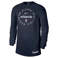 Men's Nike Navy Washington Wizards 2024/25 Legend On-Court Practice Long Sleeve T-Shirt