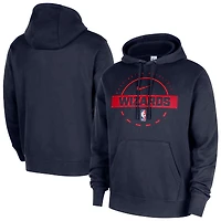 Sweat à capuche Nike bleu marine Washington Wizards 2025/26 Authentic Practice Club pour homme