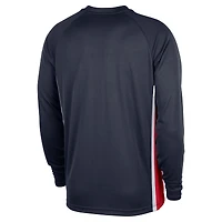 Men's Nike Navy Washington Wizards 2025/26 Authentic Pre-Game Legend Dri-FIT Long Sleeve Shooting Shirt