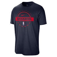 T-shirt d'entraînement Nike bleu marine authentique des Washington Wizards pour homme