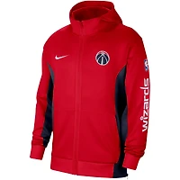 Sweat à capuche entièrement zippé Nike rouge Washington Wizards 2023/24 Authentic Showtime Performance pour homme