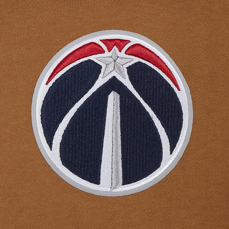 Men's Pro Standard Brown Washington Wizards Paint the City Drop Shoulder Pullover Hoodie