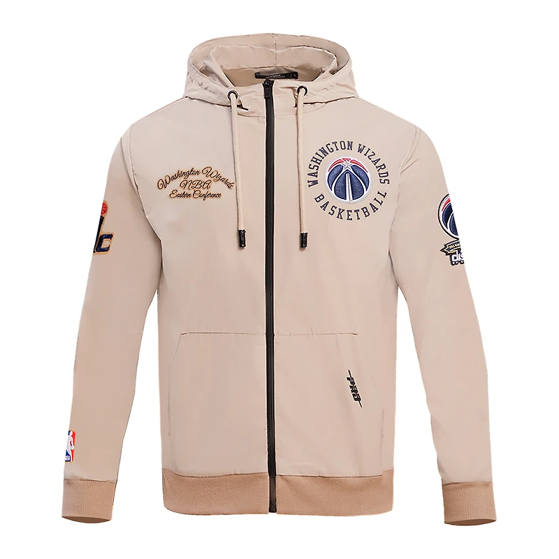 Men's Pro Standard Khaki Washington Wizards Hybrid Full-Zip Hoodie