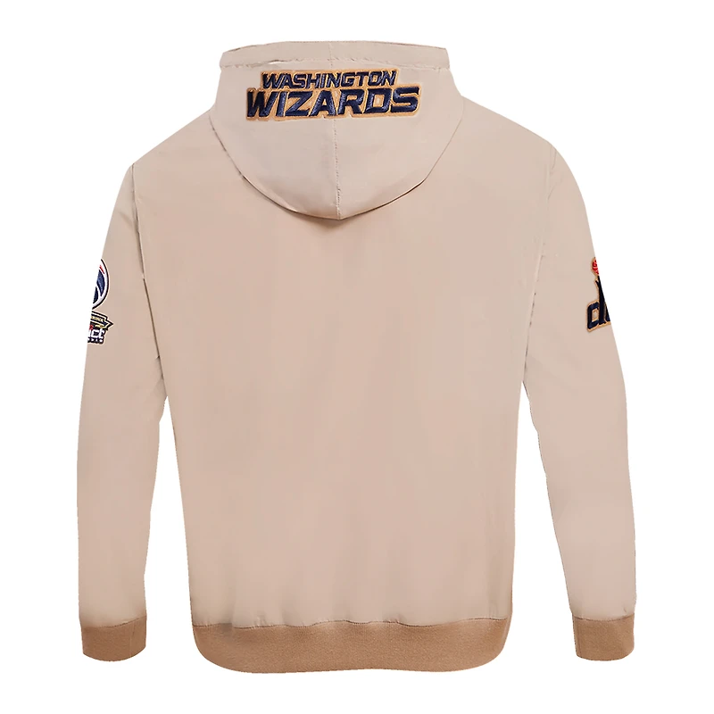 Men's Pro Standard Khaki Washington Wizards Hybrid Full-Zip Hoodie