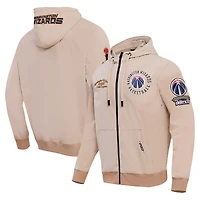 Men's Pro Standard Khaki Washington Wizards Hybrid Full-Zip Hoodie
