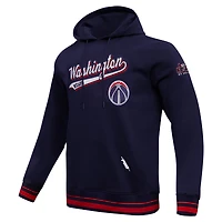Men's Pro Standard Navy Washington Wizards Script Tail Pullover Hoodie