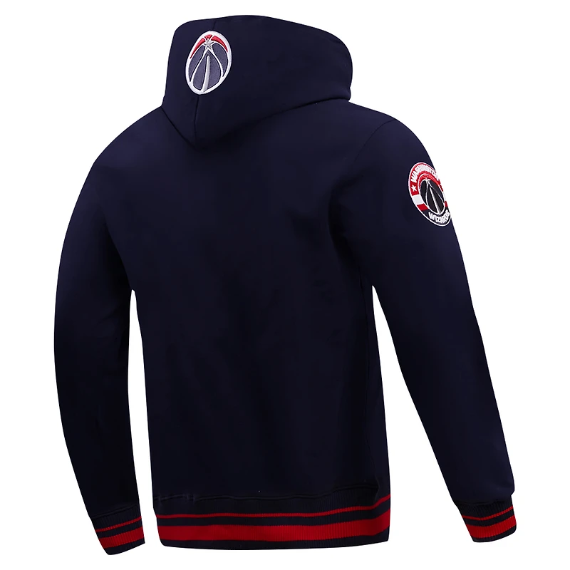Men's Pro Standard Navy Washington Wizards Script Tail Pullover Hoodie