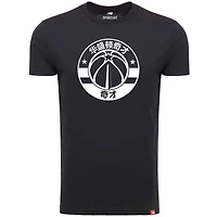 T-shirt à trois mélanges confortable pour homme en langue chinoise Washington Wizards Sportiqe noir