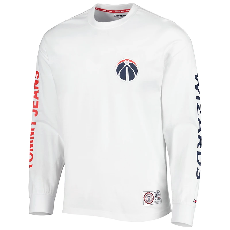 Tommy Jeans pour homme - Ensemble 2 en 1 t-shirt et sweat à capuche Washington Wizards Matthew bleu marine/blanc