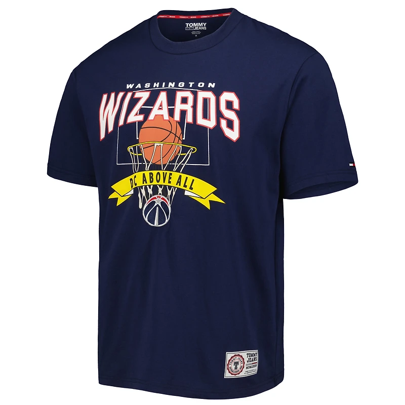 T-shirt Tommy Jeans pour homme bleu marine Washington Wizards Tim Backboard
