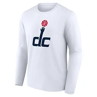 Men's  White Washington Wizards Alternate Logo Long Sleeve T-Shirt