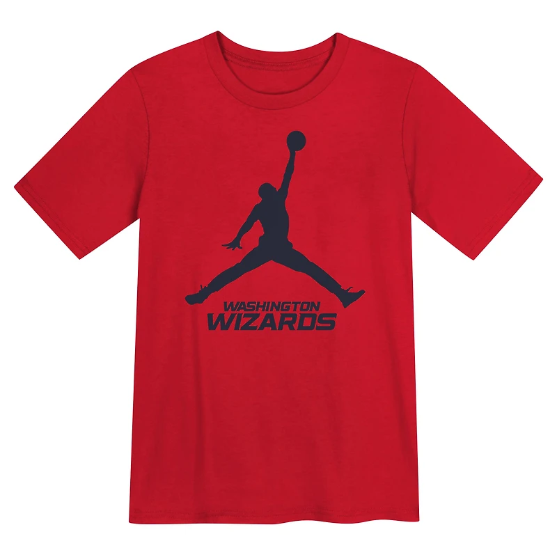 Preschool Jordan Brand Red Washington Wizards Essential Jumpman T-Shirt