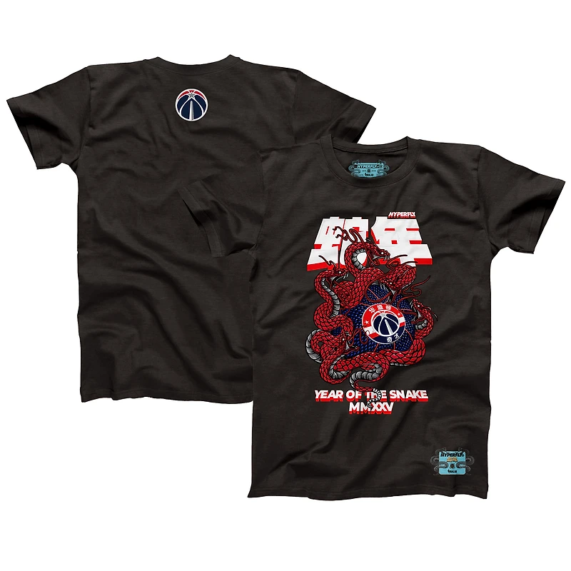Unisex NBALab x Hyperfly Heather Black Washington Wizards Year of the Snake Lunar New Collection T-Shirt