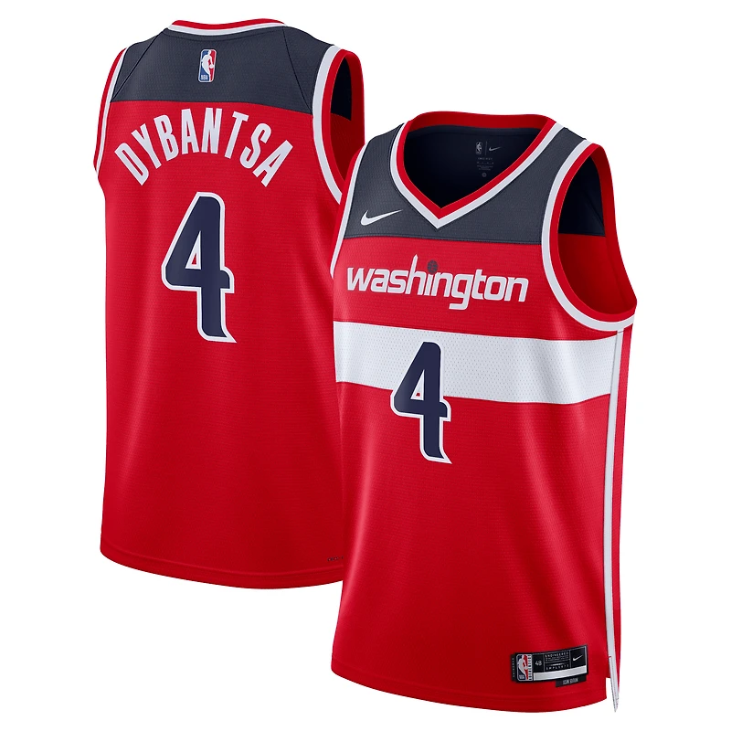 Unisex Nike AJ Dybantsa Red Washington Wizards 2026 NBA Draft Swingman Jersey - Icon Edition