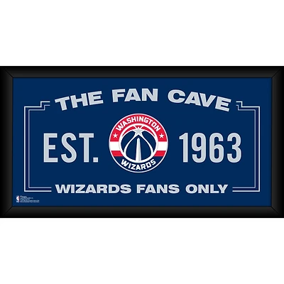 Washington Wizard Framed 10" x 20" Fan Cave Collage