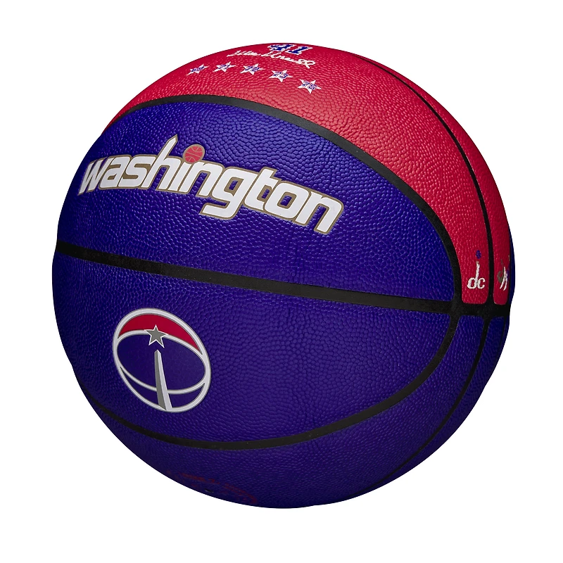 Ballon de basket Wilson Washington Wizards City Edition Collector non signé