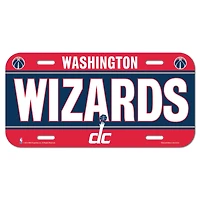 Plaque d'immatriculation en plastique WinCraft Washington Wizards Team Logo