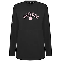 Sweat-shirt à col officier Beaudry pour la fête des mères Washington Wizards de Levelwear femme, gris