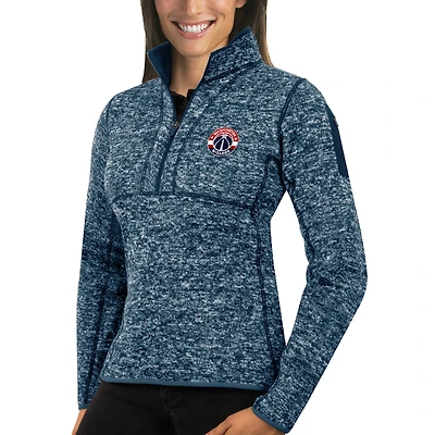 Veste pull-over à demi-zip Antigua Heather Royal Washington Wizards Fortune pour femme
