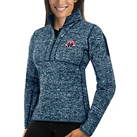 Veste pull-over à demi-zip Antigua Heather Royal Washington Wizards Fortune pour femme