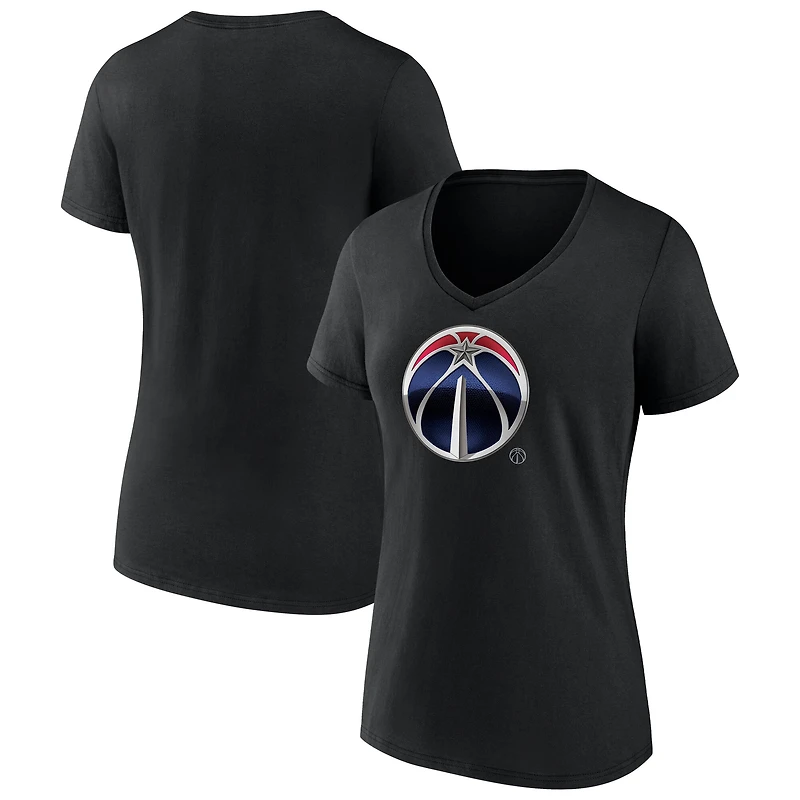 Women's Black Washington Wizards Midnight Mascot V-Neck T-Shirt