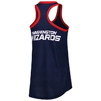 Women's G-III 4Her by Carl Banks Navy Washington Wizards Showdown Scoop-Neck Racerback Tank Top