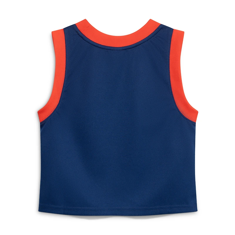 Women's Hype and Vice Navy Washington Wizards Cropped Basketball Scoop Neck Tank Top