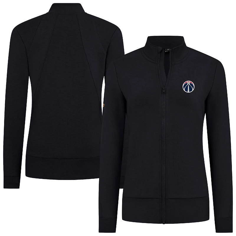 Women's Levelwear Black Washington Wizards Shine Full-Zip Jacket
