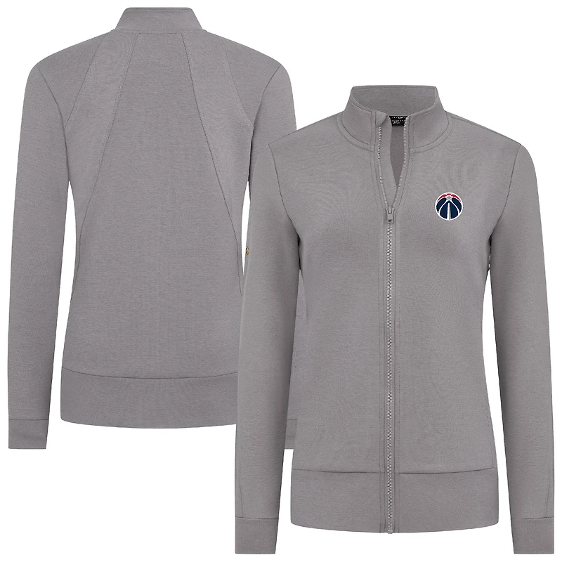 Women's Levelwear Gray Washington Wizards Shine Full-Zip Jacket