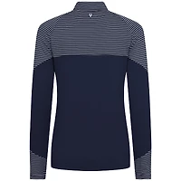 Women's Levelwear Navy Washington Wizards Classic Stripes Quarter-Zip Top