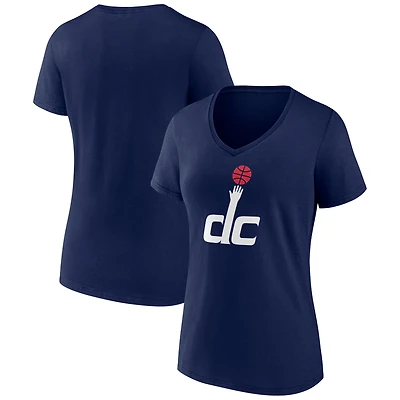 Women's White Washington Wizards Alternate Logo V-Neck T-Shirt