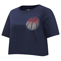 Women's Pro Standard Navy Washington Wizards Jewels Boxy Cropped T-Shirt