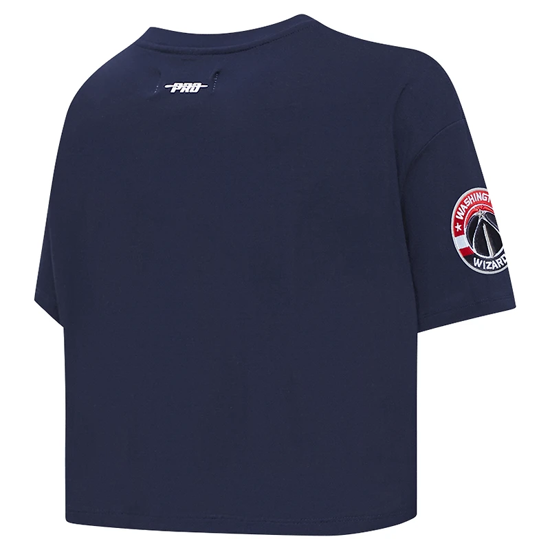 T-shirt court et boxy pour femme Pro Standard Navy Washington Wizards Jewels