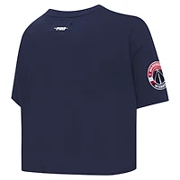 T-shirt court et boxy pour femme Pro Standard Navy Washington Wizards Jewels