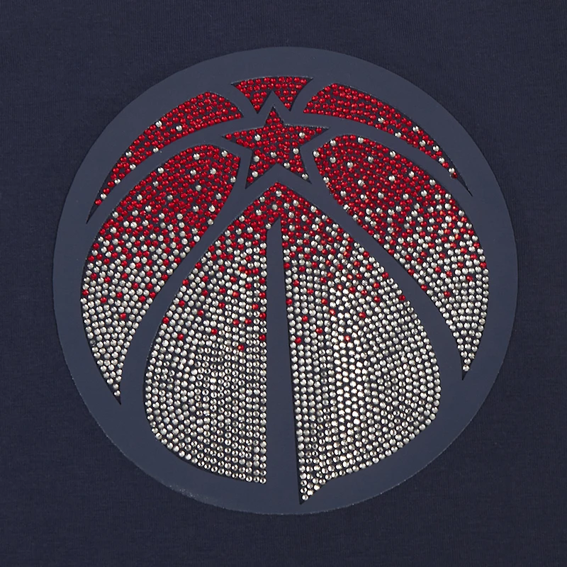 Women's Pro Standard Navy Washington Wizards Jewels Boxy Cropped T-Shirt