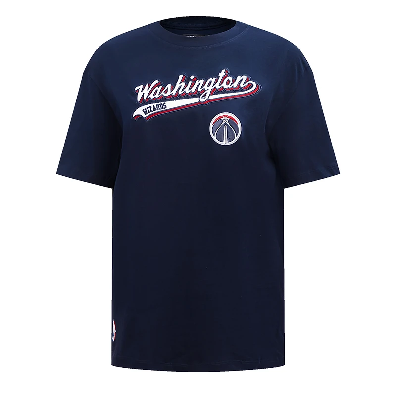 Women's Pro Standard Navy Washington Wizards Script Boyfriend T-Shirt