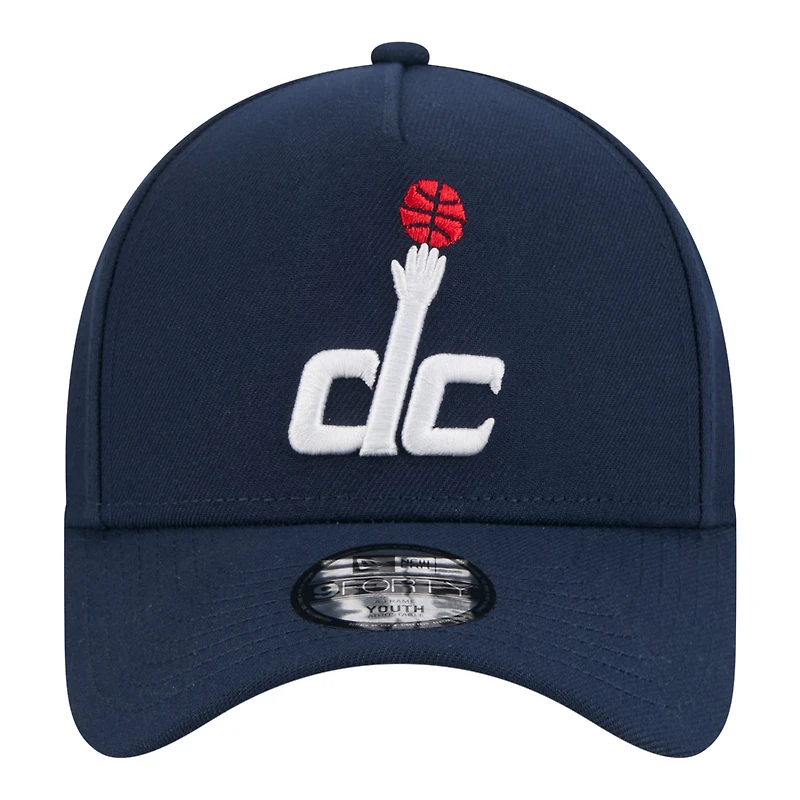 Youth New Era  Blue Washington Wizards 9FORTY A-Frame Adjustable Hat